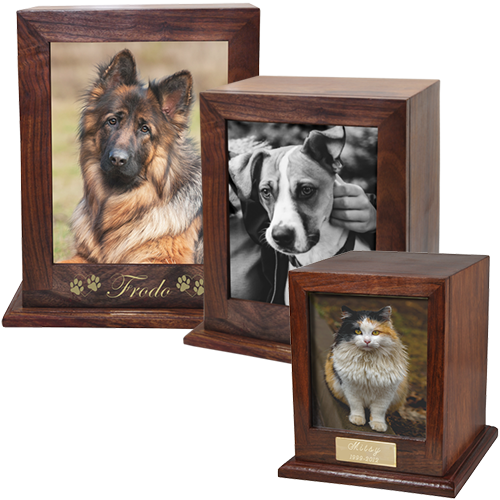 Elegant Photo Wood Pet Urn