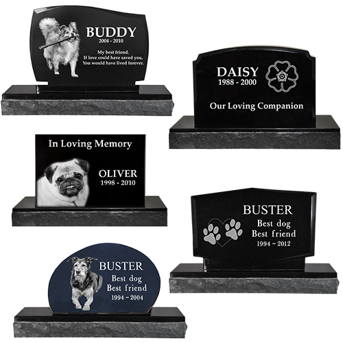 Pet Personalized Granite Headstone with Base