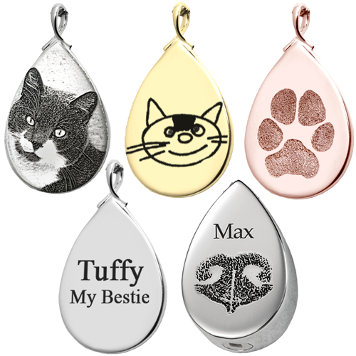 Personalized Pet Teardrop Jewelry